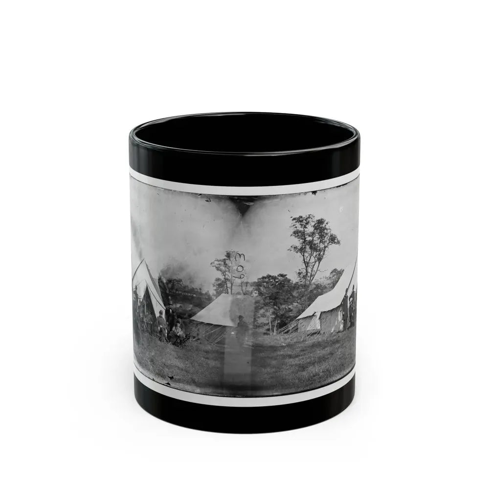 Antietam, Md. Gen. Randolph B. Marcy With Officers And Civilians At Army Of The Potomac Headquarters (U.S. Civil War) Black Coffee Mug 11oz - Go Mug Yourself
