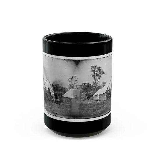 Antietam, Md. Gen. Randolph B. Marcy With Officers And Civilians At Army Of The Potomac Headquarters (U.S. Civil War) Black Coffee Mug 15oz - Go Mug Yourself