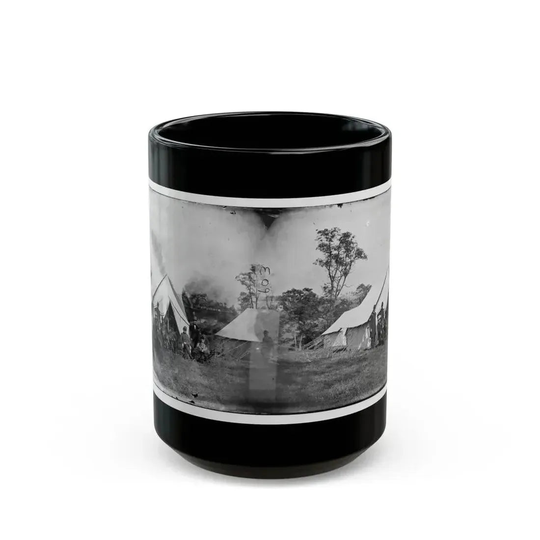 Antietam, Md. Gen. Randolph B. Marcy With Officers And Civilians At Army Of The Potomac Headquarters (U.S. Civil War) Black Coffee Mug 15oz - Go Mug Yourself