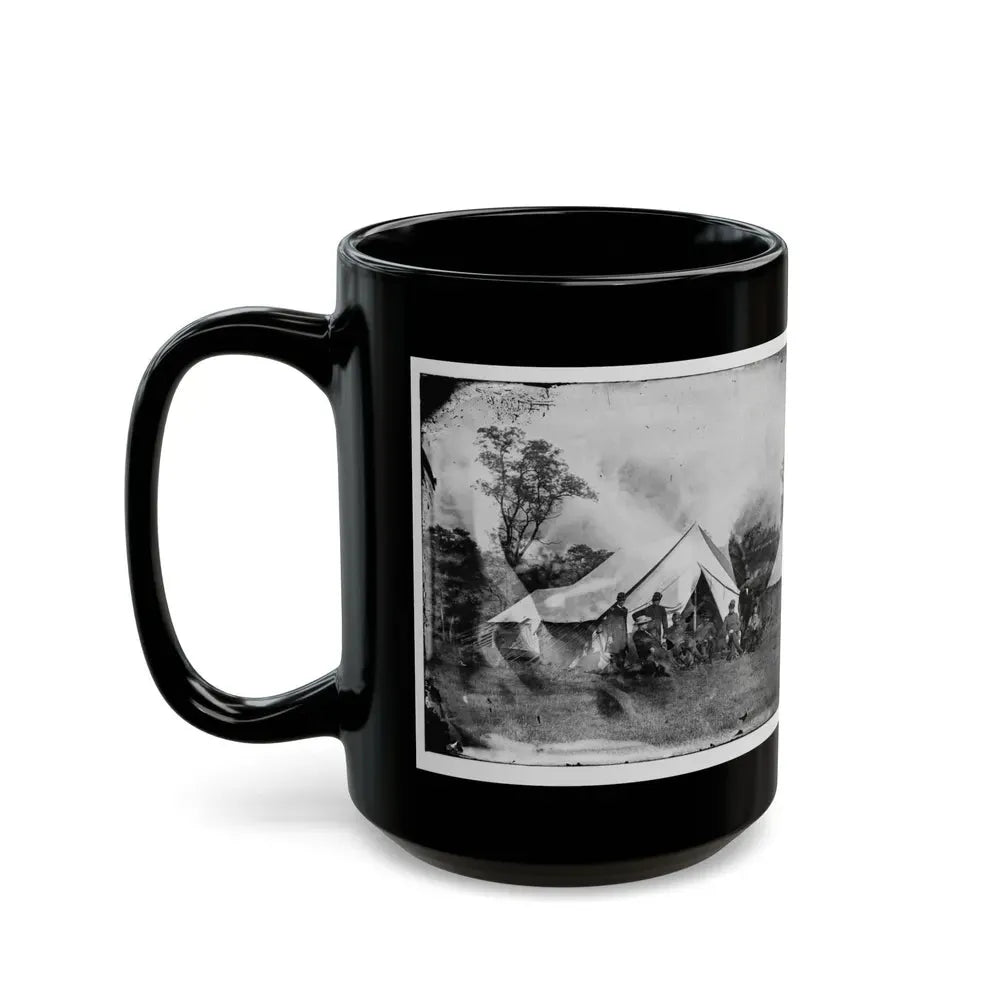 Antietam, Md. Gen. Randolph B. Marcy With Officers And Civilians At Army Of The Potomac Headquarters (U.S. Civil War) Black Coffee Mug - Go Mug Yourself