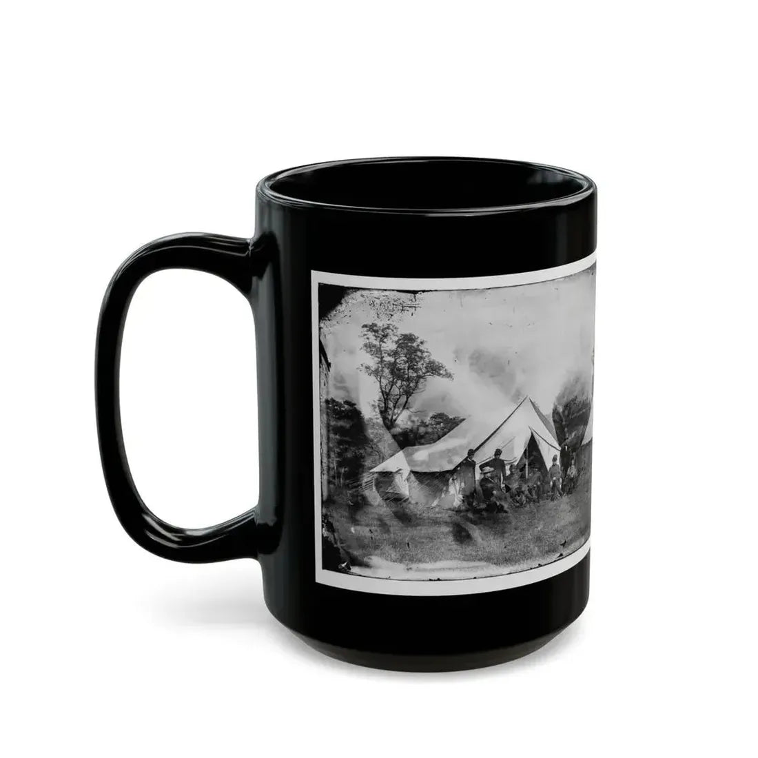 Antietam, Md. Gen. Randolph B. Marcy With Officers And Civilians At Army Of The Potomac Headquarters (U.S. Civil War) Black Coffee Mug - Go Mug Yourself