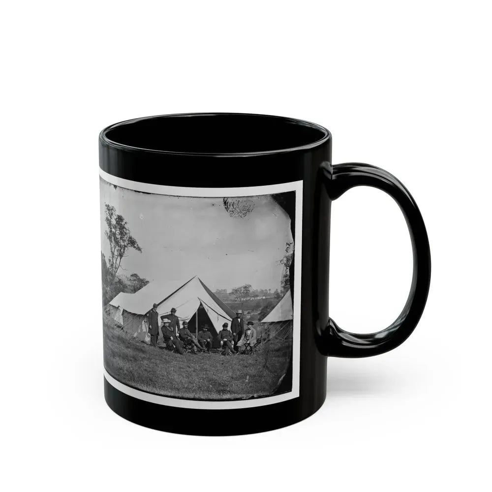 Antietam, Md. Gen. Randolph B. Marcy With Officers And Civilians At Army Of The Potomac Headquarters (U.S. Civil War) Black Coffee Mug - Go Mug Yourself