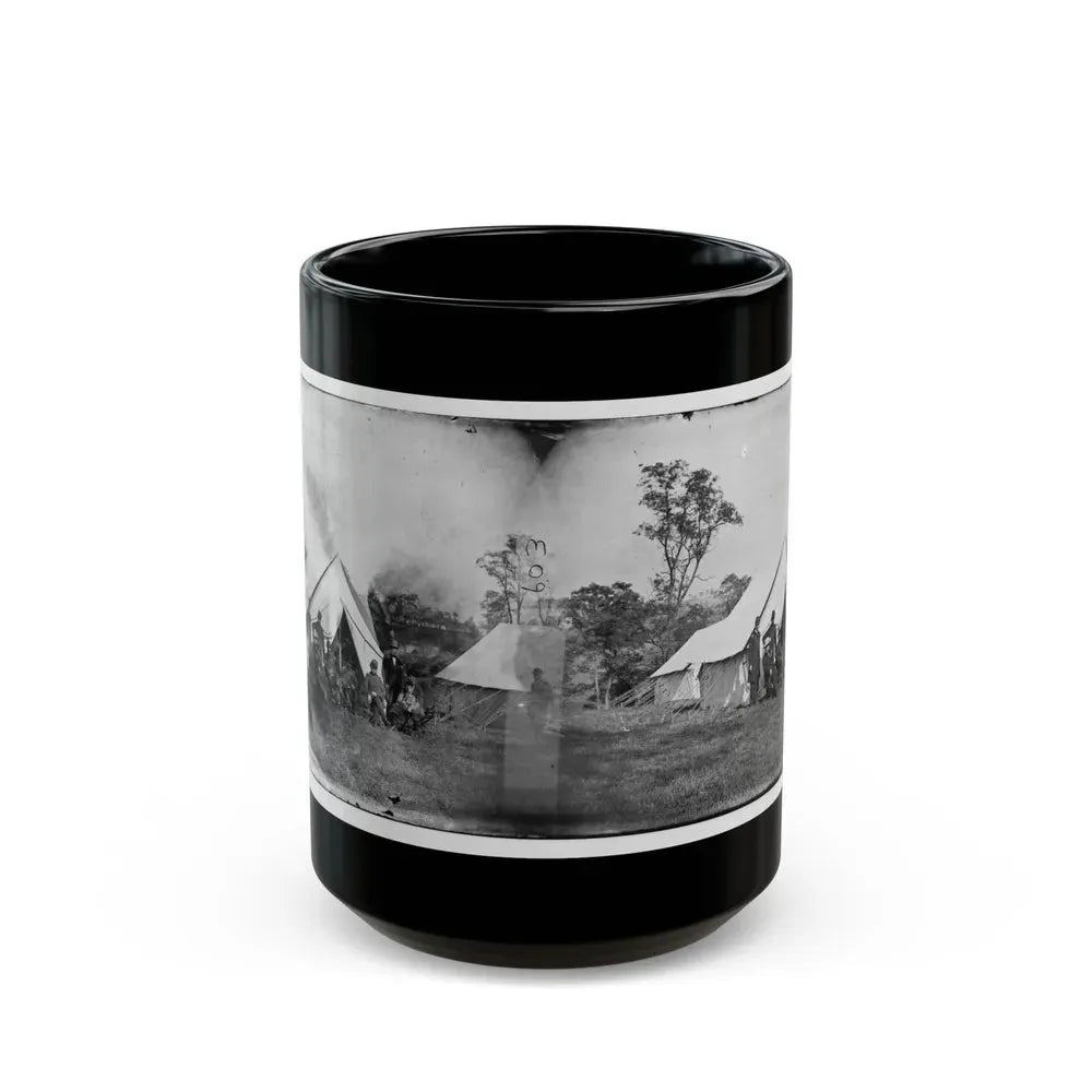 Antietam, Md. Gen. Randolph B. Marcy With Officers And Civilians At Army Of The Potomac Headquarters (U.S. Civil War) Black Coffee Mug - Go Mug Yourself