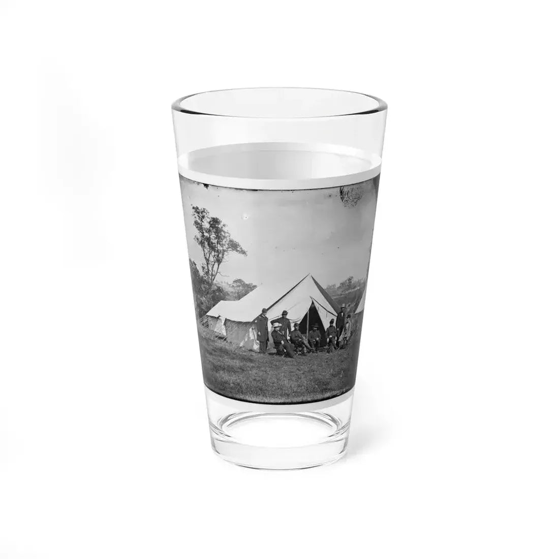 Antietam, Md. Gen. Randolph B. Marcy With Officers And Civilians At Army Of The Potomac Headquarters (U.S. Civil War) Pint Glass 16oz - Go Mug Yourself