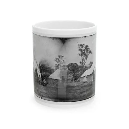 Antietam, Md. Gen. Randolph B. Marcy With Officers And Civilians At Army Of The Potomac Headquarters (U.S. Civil War) White Coffee Mug 11oz - Go Mug Yourself