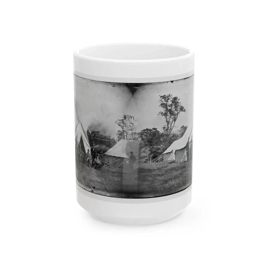 Antietam, Md. Gen. Randolph B. Marcy With Officers And Civilians At Army Of The Potomac Headquarters (U.S. Civil War) White Coffee Mug 15oz - Go Mug Yourself