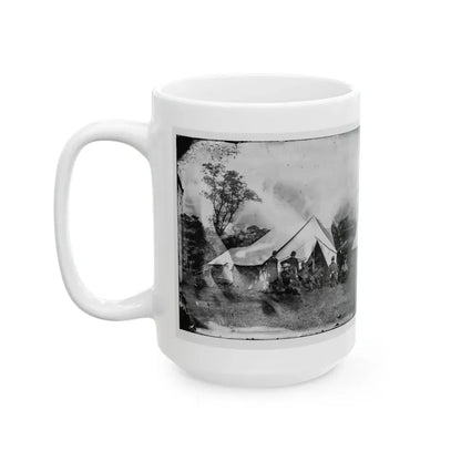 Antietam, Md. Gen. Randolph B. Marcy With Officers And Civilians At Army Of The Potomac Headquarters (U.S. Civil War) White Coffee Mug - Go Mug Yourself