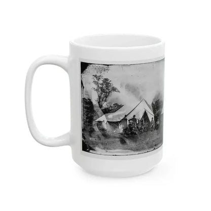 Antietam, Md. Gen. Randolph B. Marcy With Officers And Civilians At Army Of The Potomac Headquarters (U.S. Civil War) White Coffee Mug - Go Mug Yourself