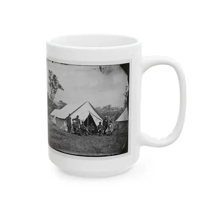Antietam, Md. Gen. Randolph B. Marcy With Officers And Civilians At Army Of The Potomac Headquarters (U.S. Civil War) White Coffee Mug - Go Mug Yourself