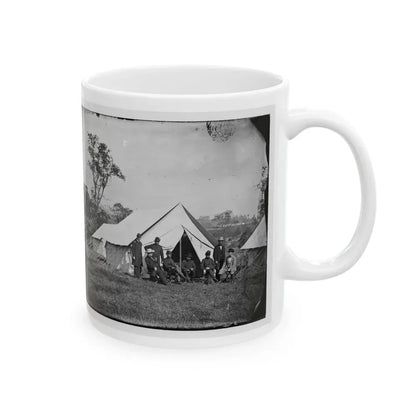 Antietam, Md. Gen. Randolph B. Marcy With Officers And Civilians At Army Of The Potomac Headquarters (U.S. Civil War) White Coffee Mug - Go Mug Yourself