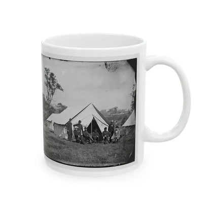 Antietam, Md. Gen. Randolph B. Marcy With Officers And Civilians At Army Of The Potomac Headquarters (U.S. Civil War) White Coffee Mug - Go Mug Yourself