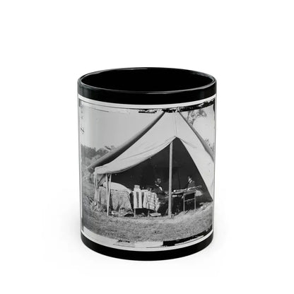 Antietam, Md. President Lincoln And Gen. George B. Mcclellan In The General's Tent; Another View (U.S. Civil War) Black Coffee Mug 11oz - Go Mug Yourself