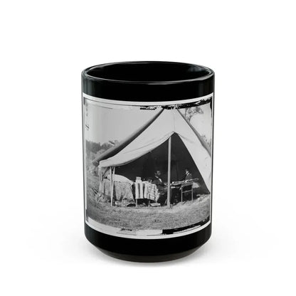 Antietam, Md. President Lincoln And Gen. George B. Mcclellan In The General's Tent; Another View (U.S. Civil War) Black Coffee Mug 15oz - Go Mug Yourself
