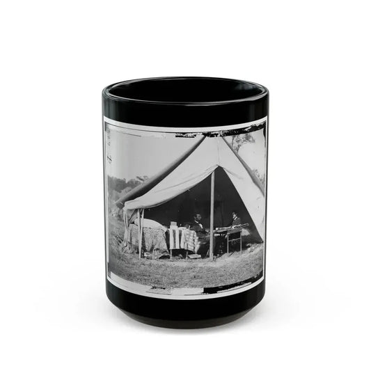 Antietam, Md. President Lincoln And Gen. George B. Mcclellan In The General's Tent; Another View (U.S. Civil War) Black Coffee Mug 15oz - Go Mug Yourself