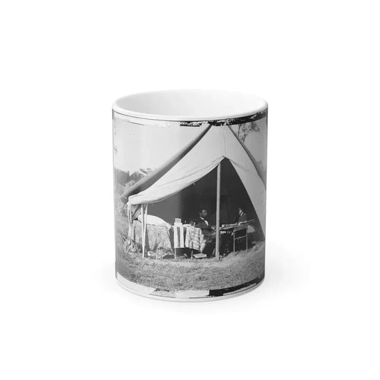 Antietam, Md. President Lincoln and Gen. George B. Mcclellan in the General's Tent; Another View (U.S. Civil War) Color Changing Coffee Mug 11oz Default Title 11oz - Go Mug Yourself