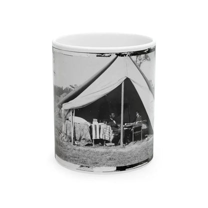 Antietam, Md. President Lincoln And Gen. George B. Mcclellan In The General's Tent; Another View (U.S. Civil War) White Coffee Mug 11oz - Go Mug Yourself