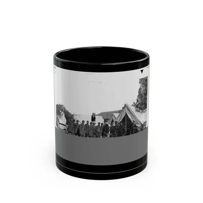 Antietam, Md. President Lincoln With Gen. George B. Mcclellan And Group Of Officers (U.S. Civil War) Black Coffee Mug 11oz - Go Mug Yourself