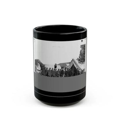 Antietam, Md. President Lincoln With Gen. George B. Mcclellan And Group Of Officers (U.S. Civil War) Black Coffee Mug 15oz - Go Mug Yourself