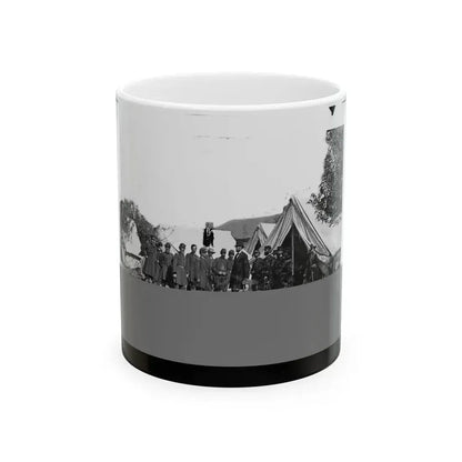 Antietam, Md. President Lincoln With Gen. George B. Mcclellan And Group Of Officers (U.S. Civil War) White Coffee Mug 11oz - Go Mug Yourself