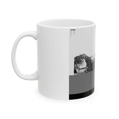 Antietam, Md. President Lincoln With Gen. George B. Mcclellan And Group Of Officers (U.S. Civil War) White Coffee Mug - Go Mug Yourself