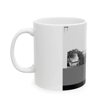 Antietam, Md. President Lincoln With Gen. George B. Mcclellan And Group Of Officers (U.S. Civil War) White Coffee Mug - Go Mug Yourself