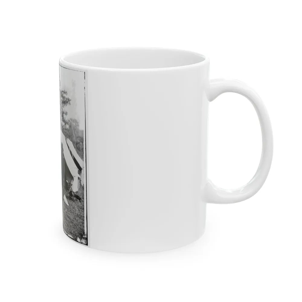 Antietam, Md. Allan Pinkerton, President Lincoln, And Maj. Gen. John A. Mcclernand (U.S. Civil War) White Coffee Mug-Go Mug Yourself