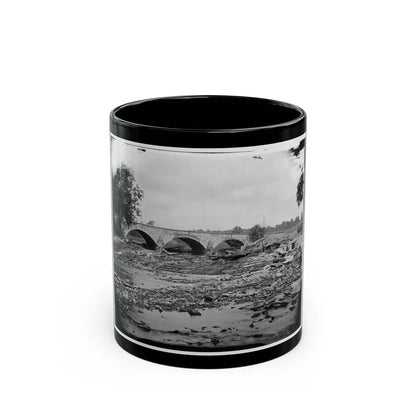 Antietam, Md. Antietam Bridge On The Sharpsburg-Boonsboro Turnpike (U.S. Civil War) Black Coffee Mug-11oz-Go Mug Yourself