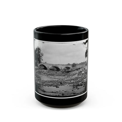 Antietam, Md. Antietam Bridge On The Sharpsburg-Boonsboro Turnpike (U.S. Civil War) Black Coffee Mug-15oz-Go Mug Yourself