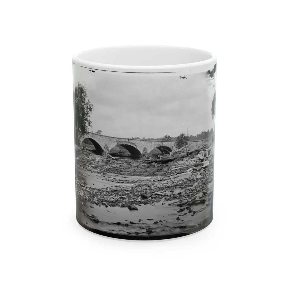 Antietam, Md. Antietam Bridge On The Sharpsburg-Boonsboro Turnpike (U.S. Civil War) White Coffee Mug-11oz-Go Mug Yourself