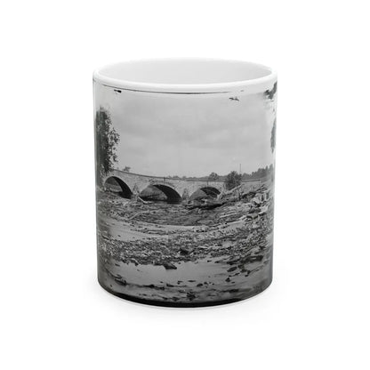 Antietam, Md. Antietam Bridge On The Sharpsburg-Boonsboro Turnpike (U.S. Civil War) White Coffee Mug-11oz-Go Mug Yourself