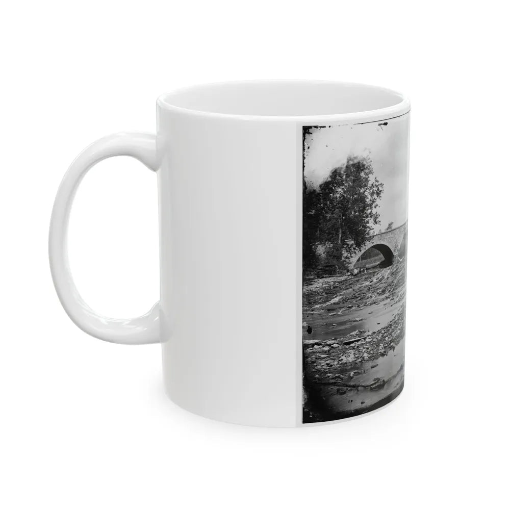 Antietam, Md. Antietam Bridge On The Sharpsburg-Boonsboro Turnpike (U.S. Civil War) White Coffee Mug-Go Mug Yourself