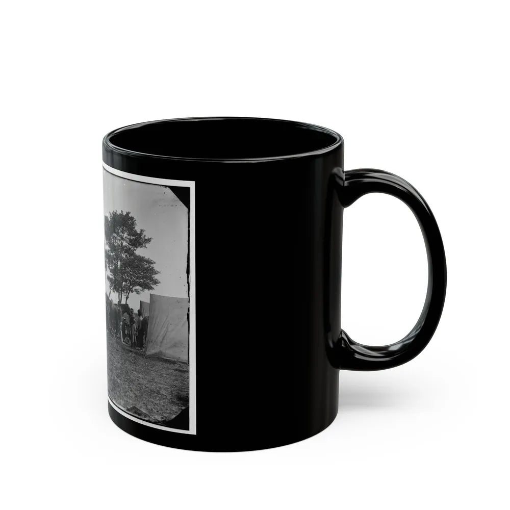 Antietam, Md. Blacksmith Shoeing Horses At Headquarters, Army Of The Potomac (U.S. Civil War) Black Coffee Mug-Go Mug Yourself