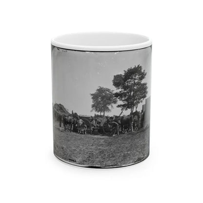 Antietam, Md. Blacksmith Shoeing Horses At Headquarters, Army Of The Potomac (U.S. Civil War) White Coffee Mug-11oz-Go Mug Yourself