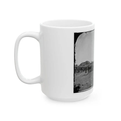 Antietam, Md. Blacksmith Shoeing Horses At Headquarters, Army Of The Potomac (U.S. Civil War) White Coffee Mug-Go Mug Yourself