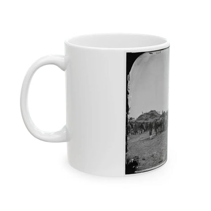 Antietam, Md. Blacksmith Shoeing Horses At Headquarters, Army Of The Potomac (U.S. Civil War) White Coffee Mug-Go Mug Yourself