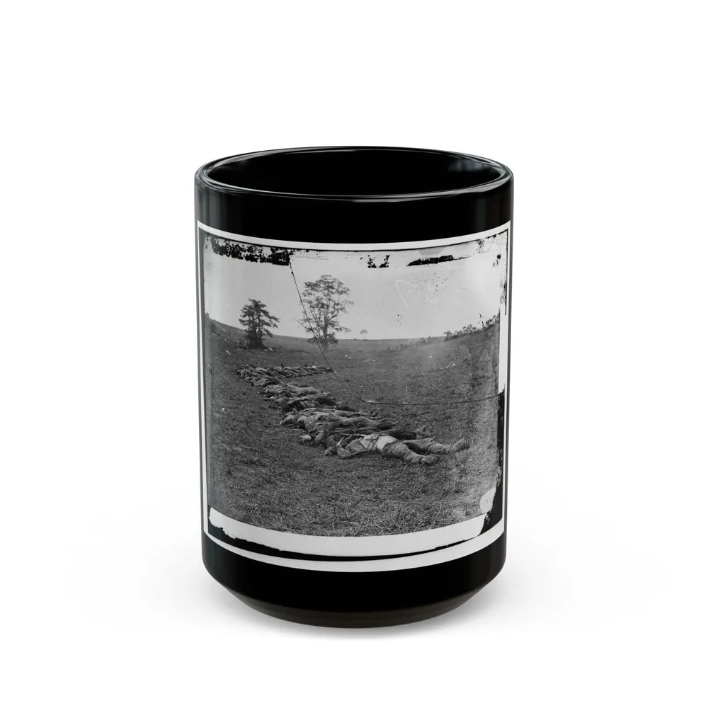 Antietam, Md. Bodies Of Confederate Dead Gathered For Burial (U.S. Civil War) Black Coffee Mug-15oz-Go Mug Yourself