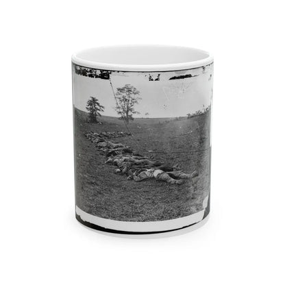 Antietam, Md. Bodies Of Confederate Dead Gathered For Burial (U.S. Civil War) White Coffee Mug-11oz-Go Mug Yourself