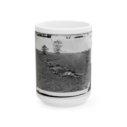 Antietam, Md. Bodies Of Confederate Dead Gathered For Burial (U.S. Civil War) White Coffee Mug-15oz-Go Mug Yourself