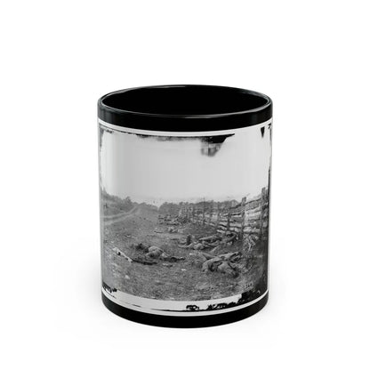 Antietam, Md. Confederate Dead By A Fence On The Hagerstown Road (U.S. Civil War) Black Coffee Mug-11oz-Go Mug Yourself