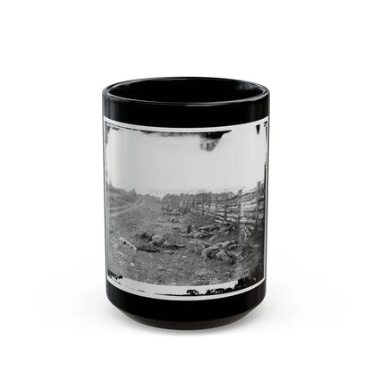 Antietam, Md. Confederate Dead By A Fence On The Hagerstown Road (U.S. Civil War) Black Coffee Mug-15oz-Go Mug Yourself