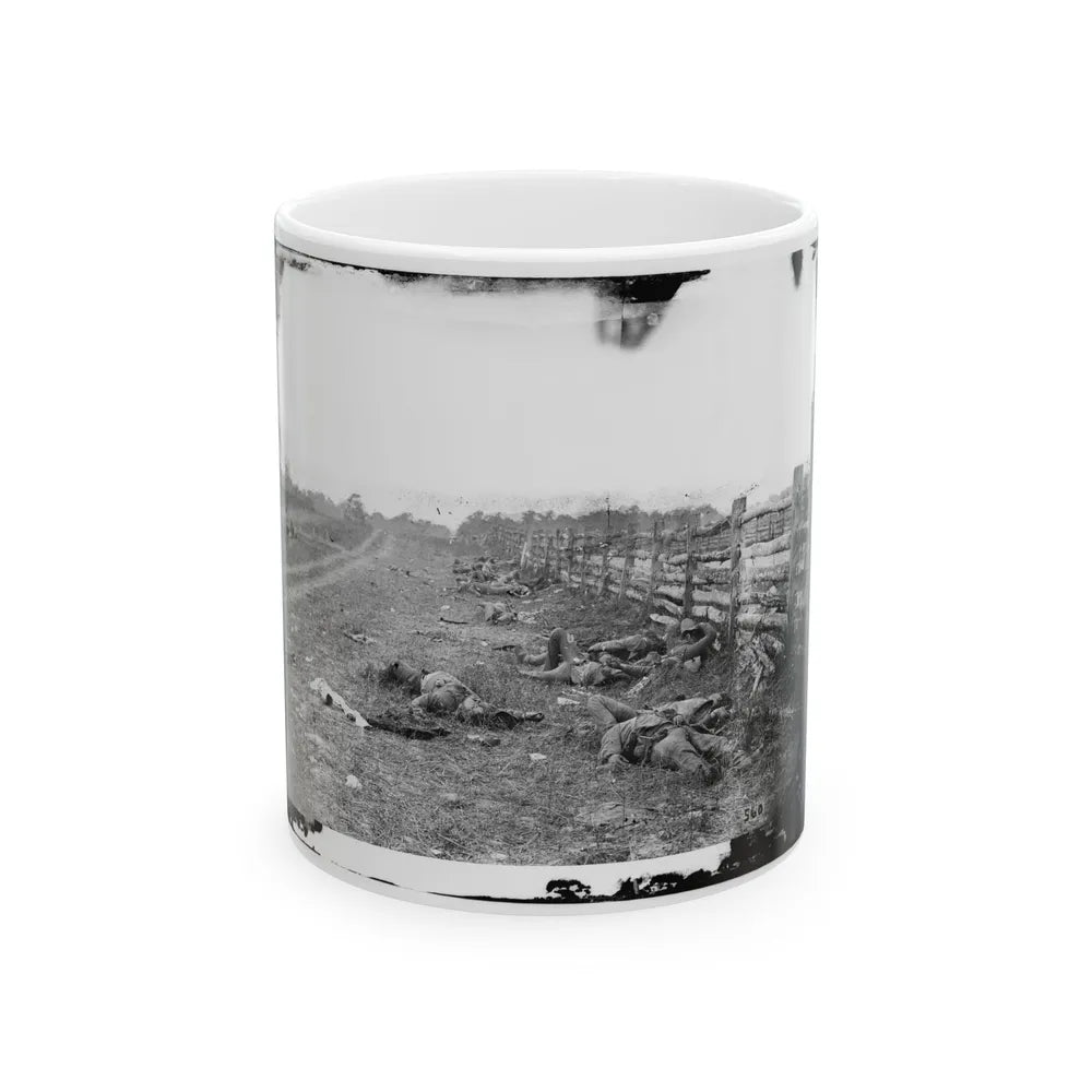 Antietam, Md. Confederate Dead By A Fence On The Hagerstown Road (U.S. Civil War) White Coffee Mug-11oz-Go Mug Yourself