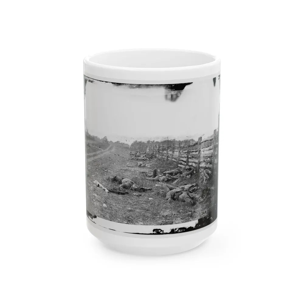 Antietam, Md. Confederate Dead By A Fence On The Hagerstown Road (U.S. Civil War) White Coffee Mug-15oz-Go Mug Yourself