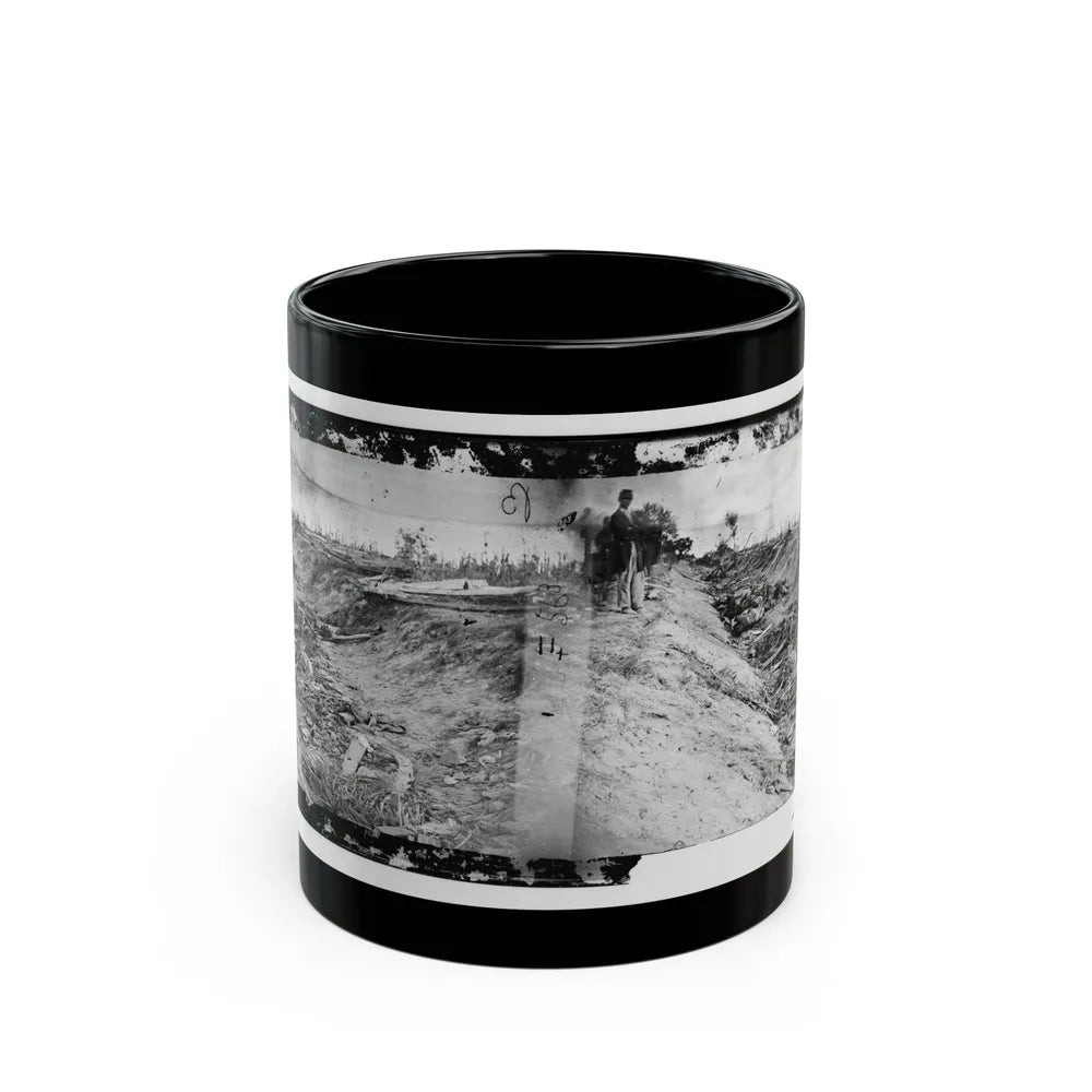 Antietam, Md. Confederate Dead In A Ditch On The Right Wing (U.S. Civil War) Black Coffee Mug-11oz-Go Mug Yourself