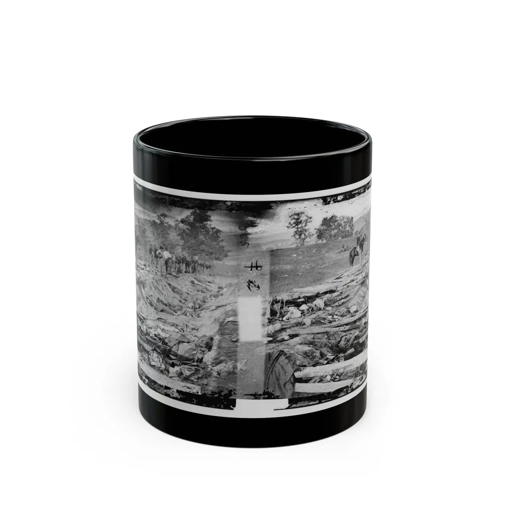 Antietam, Md. Confederate Dead In A Ditch On The Right Wing Used As A Rifle Pit (U.S. Civil War) Black Coffee Mug-11oz-Go Mug Yourself