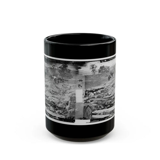 Antietam, Md. Confederate Dead In A Ditch On The Right Wing Used As A Rifle Pit (U.S. Civil War) Black Coffee Mug-15oz-Go Mug Yourself