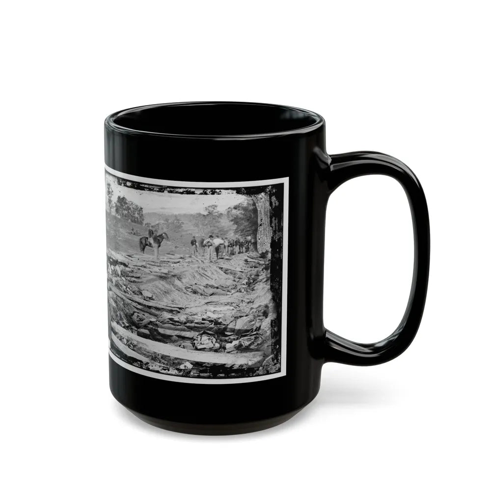 Antietam, Md. Confederate Dead In A Ditch On The Right Wing Used As A Rifle Pit (U.S. Civil War) Black Coffee Mug-Go Mug Yourself