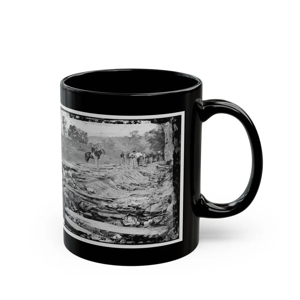 Antietam, Md. Confederate Dead In A Ditch On The Right Wing Used As A Rifle Pit (U.S. Civil War) Black Coffee Mug-Go Mug Yourself