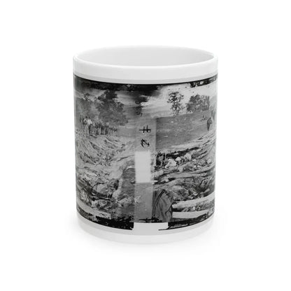 Antietam, Md. Confederate Dead In A Ditch On The Right Wing Used As A Rifle Pit (U.S. Civil War) White Coffee Mug-11oz-Go Mug Yourself