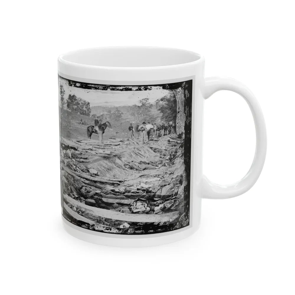 Antietam, Md. Confederate Dead In A Ditch On The Right Wing Used As A Rifle Pit (U.S. Civil War) White Coffee Mug-Go Mug Yourself