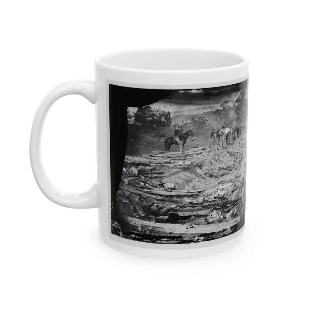 Antietam, Md. Confederate Dead In A Ditch On The Right Wing Used As A Rifle Pit (U.S. Civil War) White Coffee Mug-Go Mug Yourself